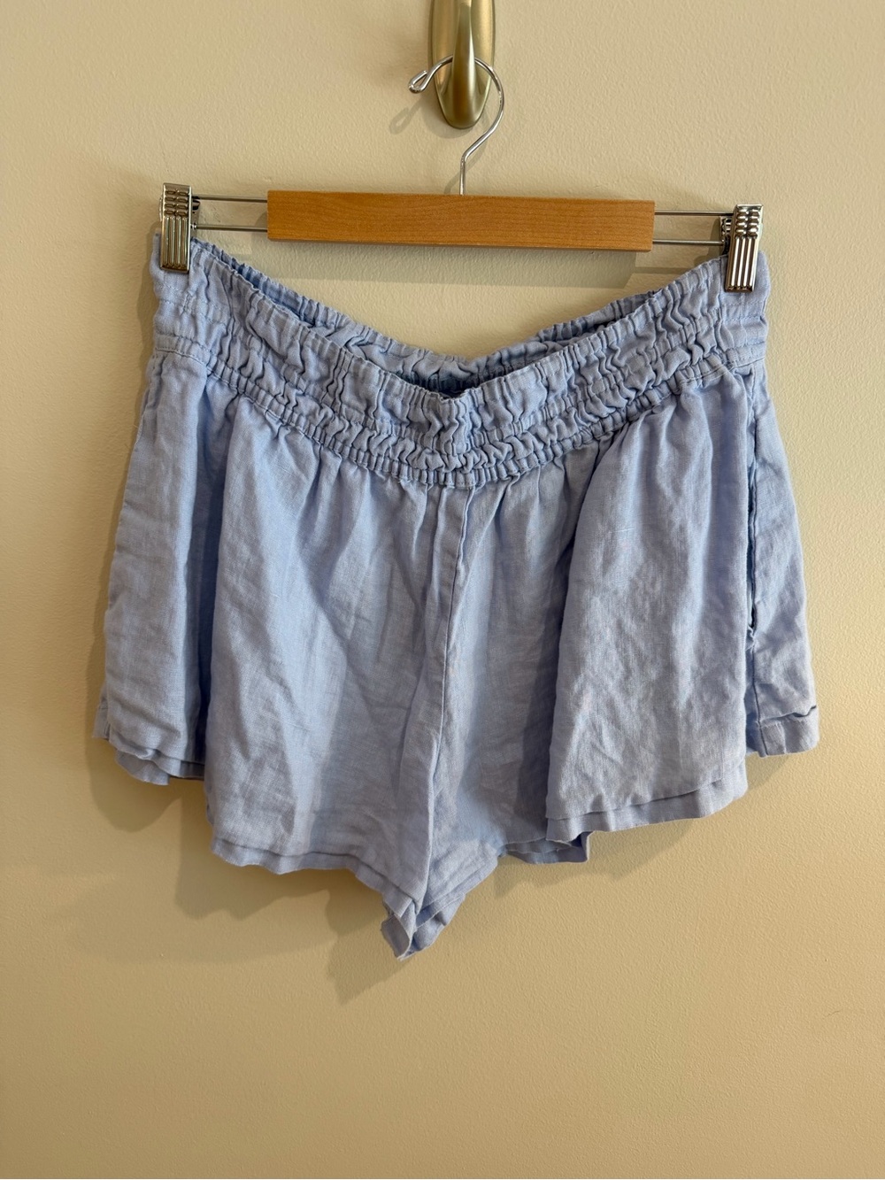 Anthropologie Women's Linen-Blend Elastic Waist Shorts